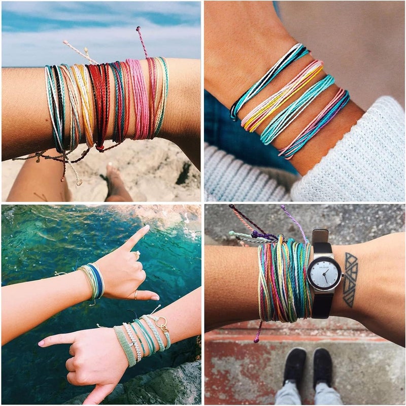WillingTee 40 Colors 1mm Waxed Polyester Cord 437 Yard Waxed Bracelet Cord Wax String Cord Waxed Thread for DIY Bracelets Necklace Jewelry Making Friendship - Image 3